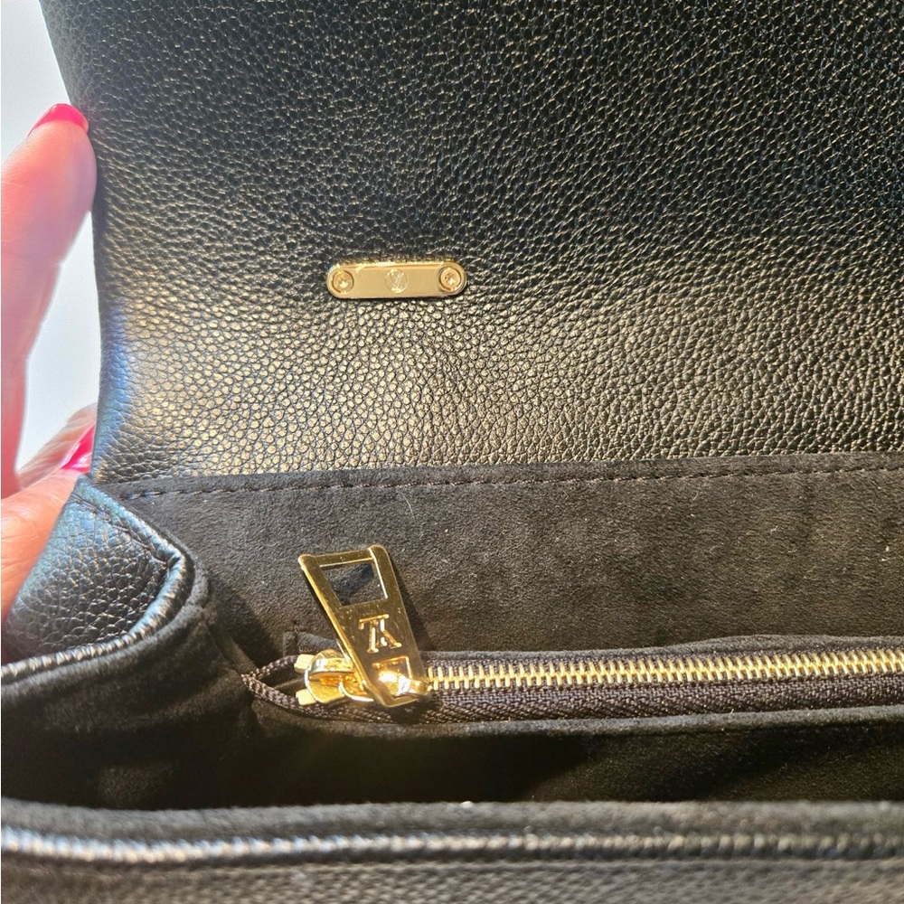 Louis Vuitton Madeleine Black Embossed Leather Top-Handle Satchel-Gold Hardware - Picture 10 of 16